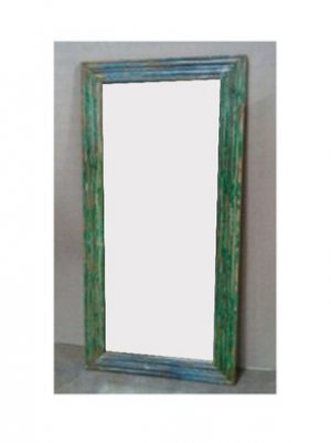 Rectangular mirror with distressed frame