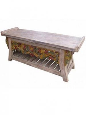 recycled furniture carved console table