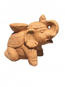 small clay elephant figurine