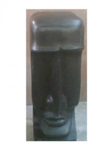 Tall slender easter island face sculpture