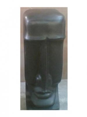 Tall slender easter island face sculpture