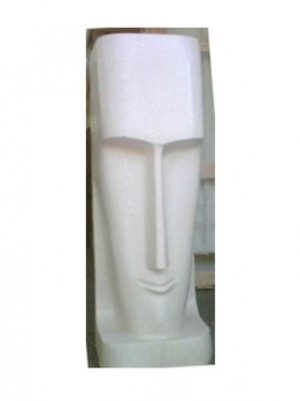 Tall slender easter island face sculpture