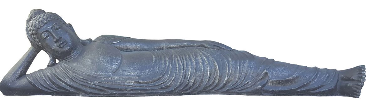 Large grey sleeping buddha statue