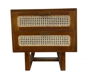 Mid-century cane webbing cabinet