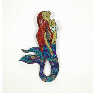 Colorful mosaic octopus art