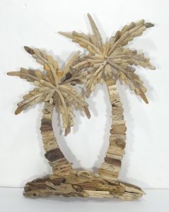 Driftwood palm tree art piece