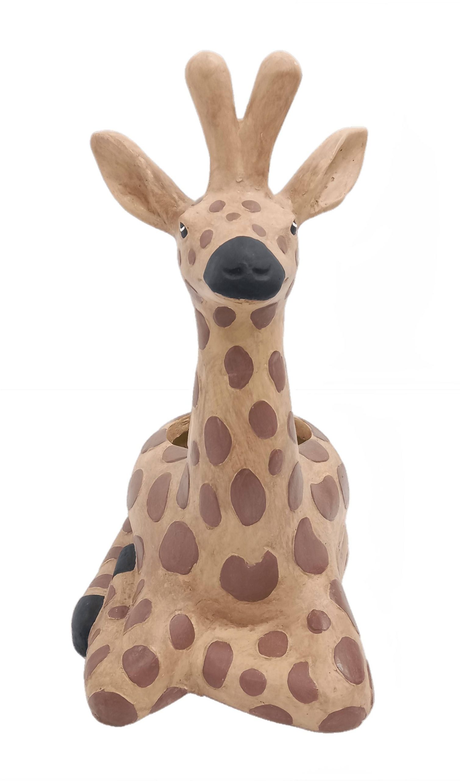 giraffe figurine with brown spots